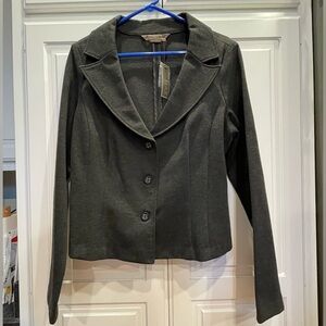 “To the MAX” 3-Button Blazer — charcoal gray, Large